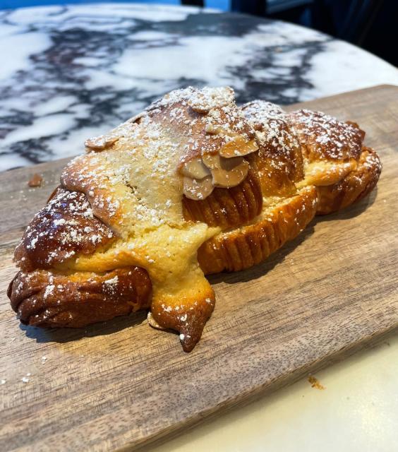 Aux Merveilleux de Fred - West Village: Almond Croissant, 2 x $5.40
