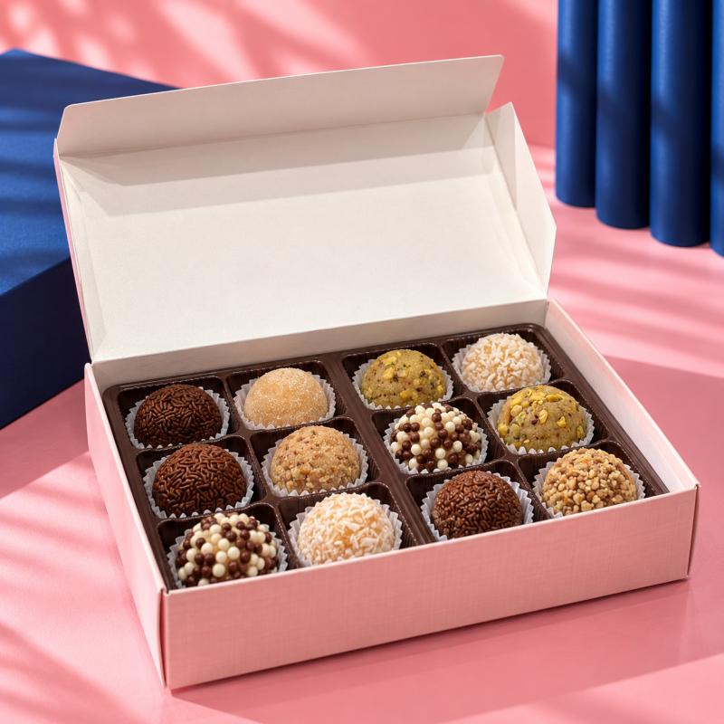 Brigadeiro Bakery: Brigadeiros, 1 x $30.00
Brazil's iconic treat: the most indulgent soft truffles. Choose from a variety of flavors and box sizes.