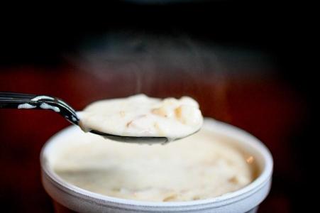 Lobstah On A Roll: Clam Chowdah, 1 x $9.50
Indulge in the rich and creamy texture of Clam Chowdah, a New England classic bursting with savory flavors. This 100-year-old recipe passed down from Kenny's grandfather promises a taste of tradition and comfort in every spoonful. Add a touch of nostalgia to your meal today!