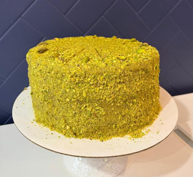 Brigadeiro Bakery: Pistachio Cake Slice, 1 x $11.00
