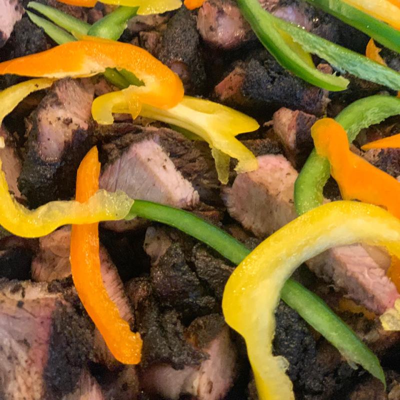 J&J Jerk Cuizine: Jerk Pork Box, 1 x $20.00
