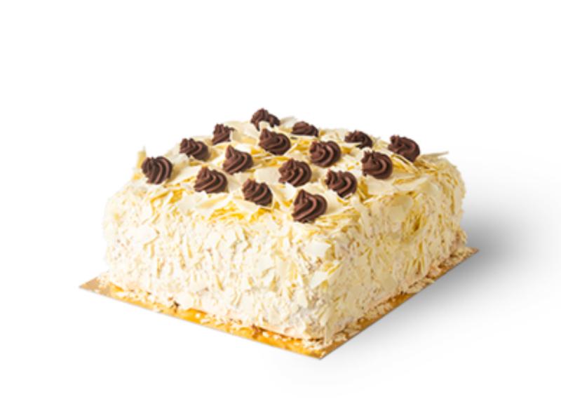 Aux Merveilleux de Fred - Midtown: Larger Incredible cake (8+ persons), 1 x $66.00
The larger versions of our Incredible cakes (White Chocolate and Speculoos) serve up to 24 persons and will be a highlight of your event. Plan ahead for transport, cakes must be held flat, refrigerated and the largest box (of the 24 persons cake) measures 16" x 12" x 5.5".