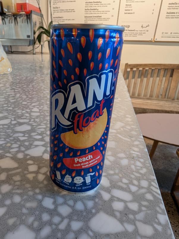 Manousheh: Juices, 2 x $4.00
Best Mango and Pomegranate, and Rani Orange and Peach with chunks