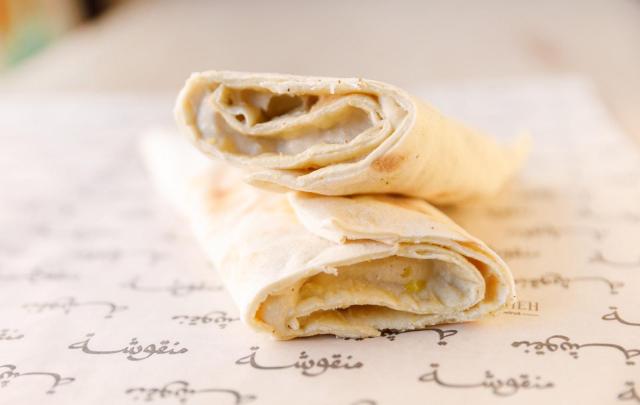 Manousheh: Hummus Manousheh, 1 x $7.00
chickpea paste spread on our freshly baked flatbread