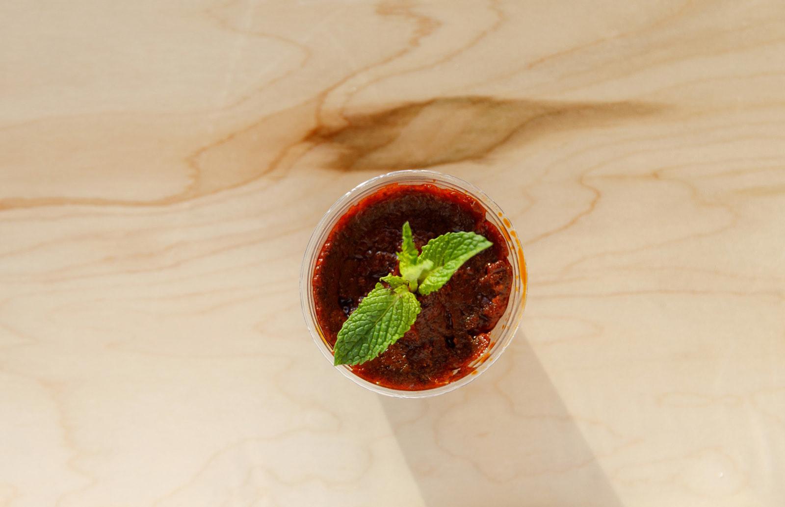Manousheh: Side Hot sauce, 1 x $2.00