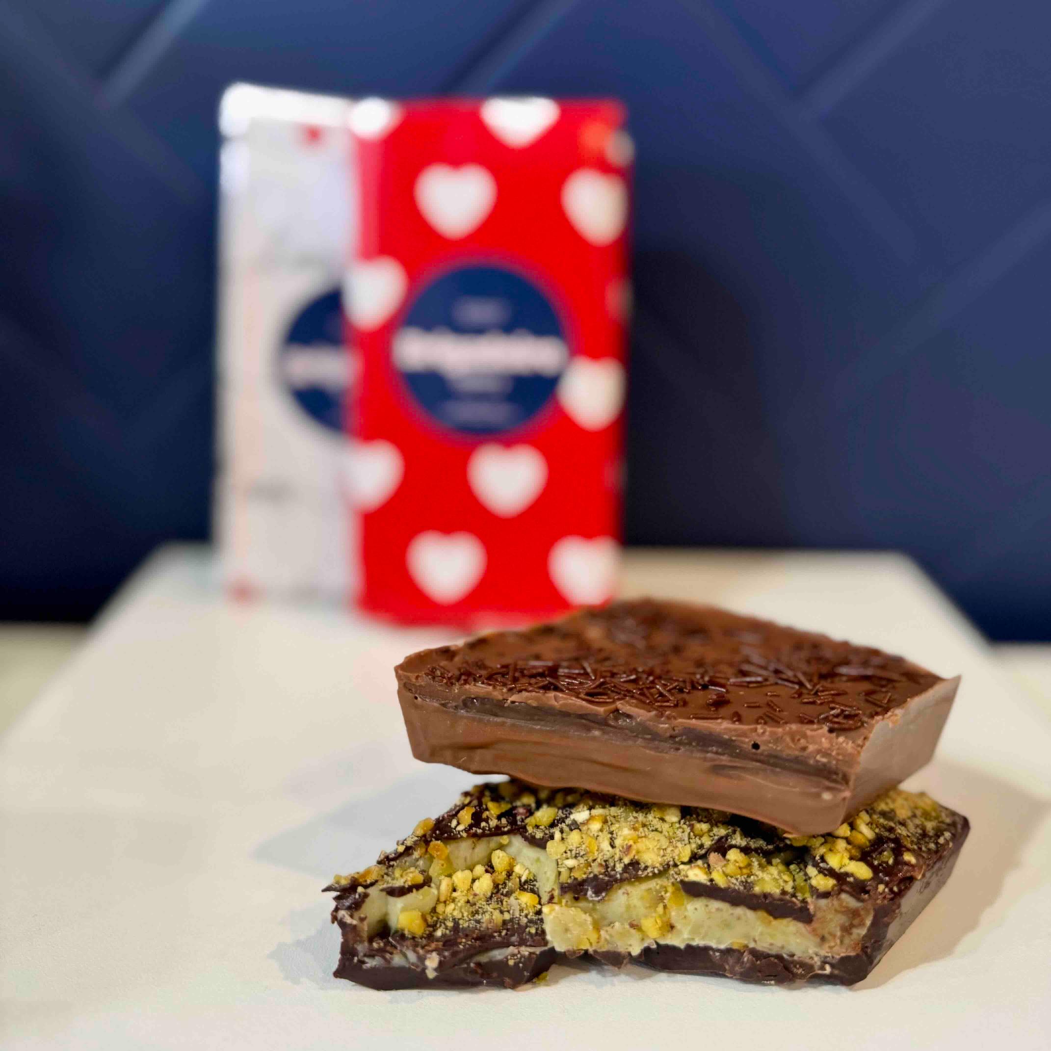 Brigadeiro Bakery: Rio Chocolate Bar , 1 x $17.00
Our signature take on the filled chocolate bar — crafted the Brigadeiro Bakery way. Made with premium milk chocolate and generously filled with our irresistibly creamy brigadeiro, each bite is rich, smooth, and indulgent with a true Brazilian twist.