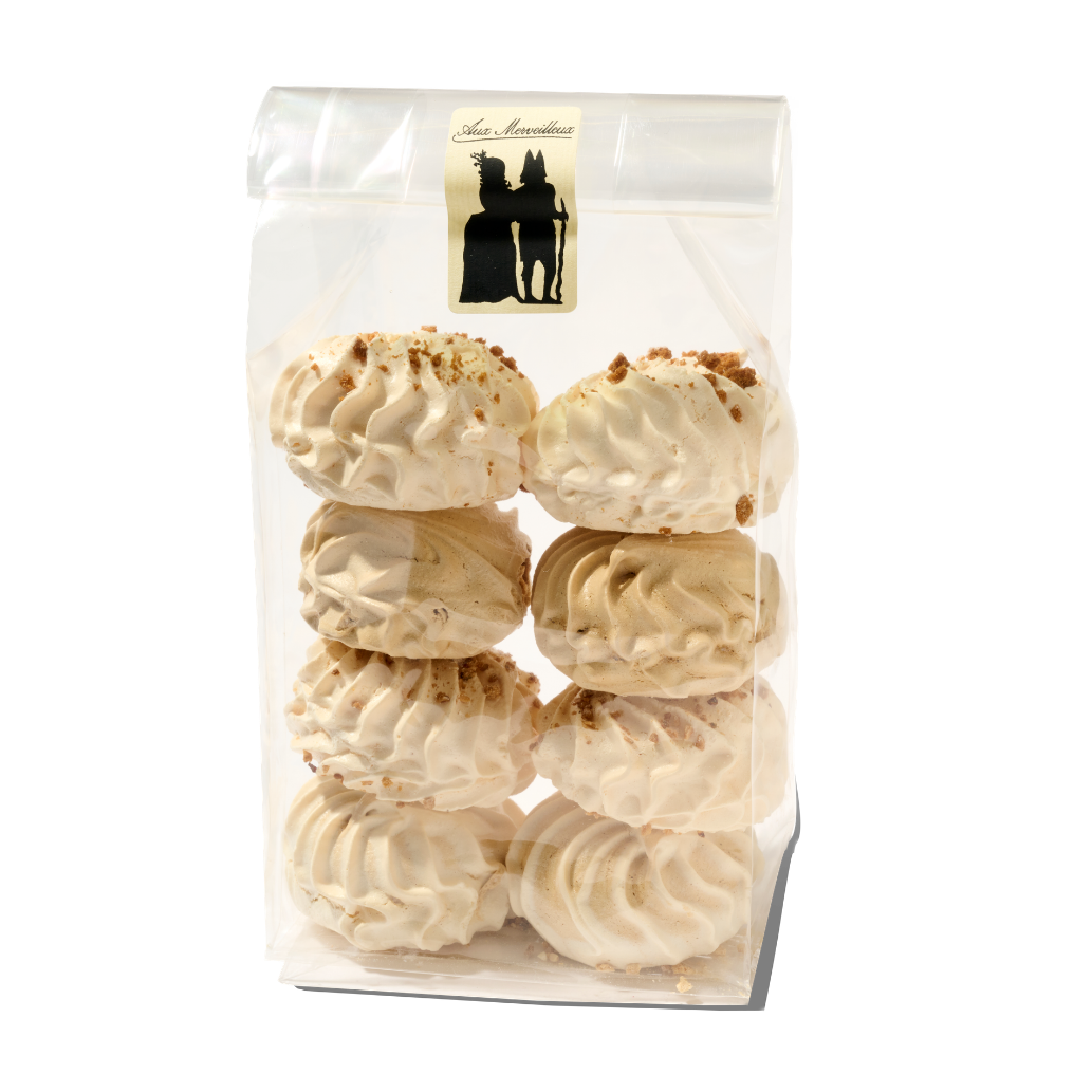 Aux Merveilleux de Fred - Midtown: 8 Meringues Bag, 1 x $12.00
The traditional Meringue made according to Chef Fred's unique recipe, presented in a bite version in a clear branded bag (est. 8 meringues per bag)
4 flavors : 
Plain
Biscoff (toping)
Hazelnut (toping) 
Coffee