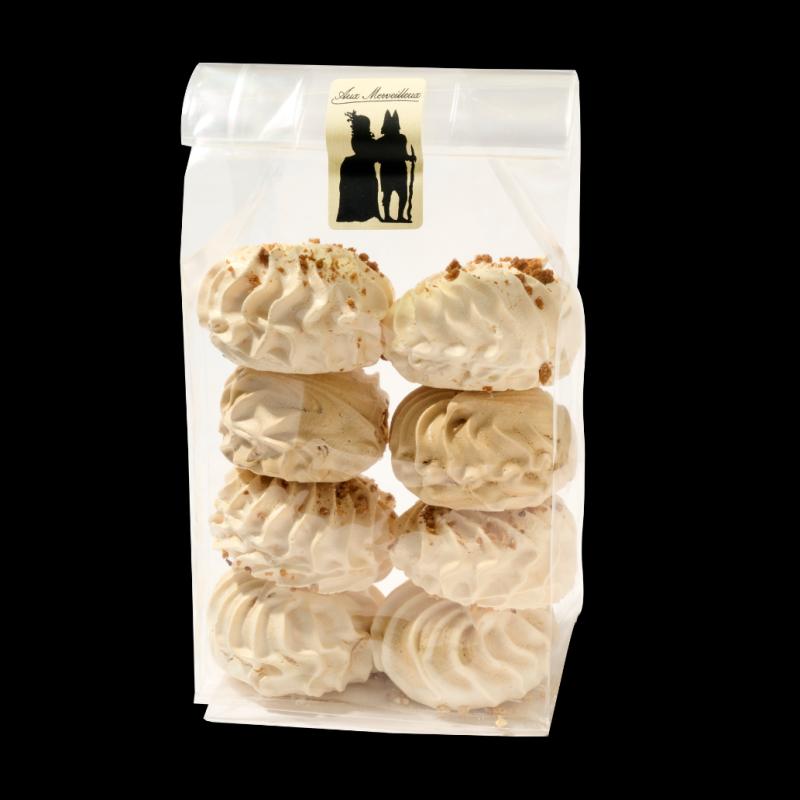 Aux Merveilleux de Fred - Midtown: 8 Meringues Bag, 1 x $12.00
The traditional Meringue made according to Chef Fred's unique recipe, presented in a bite version in a clear branded bag (est. 8 meringues per bag)
4 flavors : 
Plain
Biscoff (toping)
Hazelnut (toping) 
Coffee