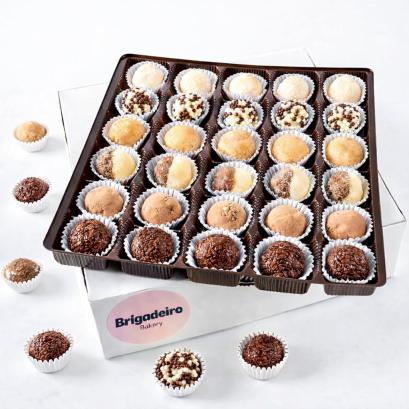 Brigadeiro Bakery: Brigadeiros, 1 x $65.00
Brazil's iconic treat: the most indulgent soft truffles. Choose from a variety of flavors and box sizes.