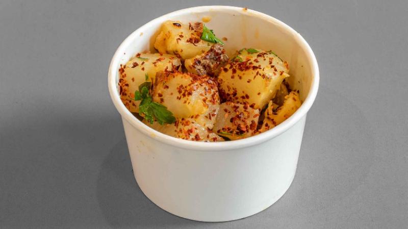 Manousheh: Batata Harra - TP , 1 x $4.00
roasted potato cubes mixed with garlic, cilantro, lemon juice, and aleppo pepper