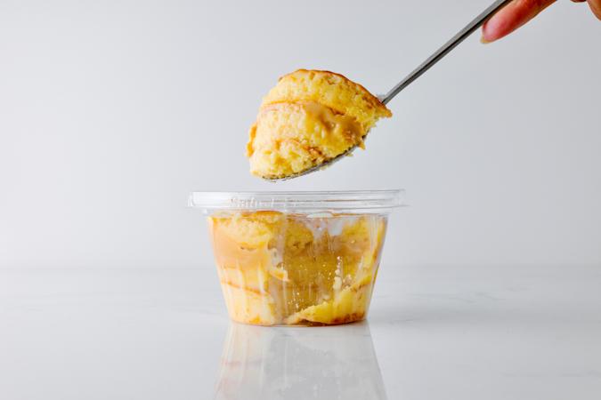 Brigadeiro Bakery: Cake Jar 4 Leches , 1 x $10.00
Our most popular cakes conveniently packed so you can treat yourself on the go and anytime.

A fresh sponge cake with 3 leches (whole milk, evaporated milk, condensed milk) and an extra layer of dulce de leche.

Shelf Life: 7 days refrigerated

Local Delivery: We use Uber Package for all our deliveries in NY. 
Please inform a delivery contact to receive the order or if it can be drop off with doorman. thank you.