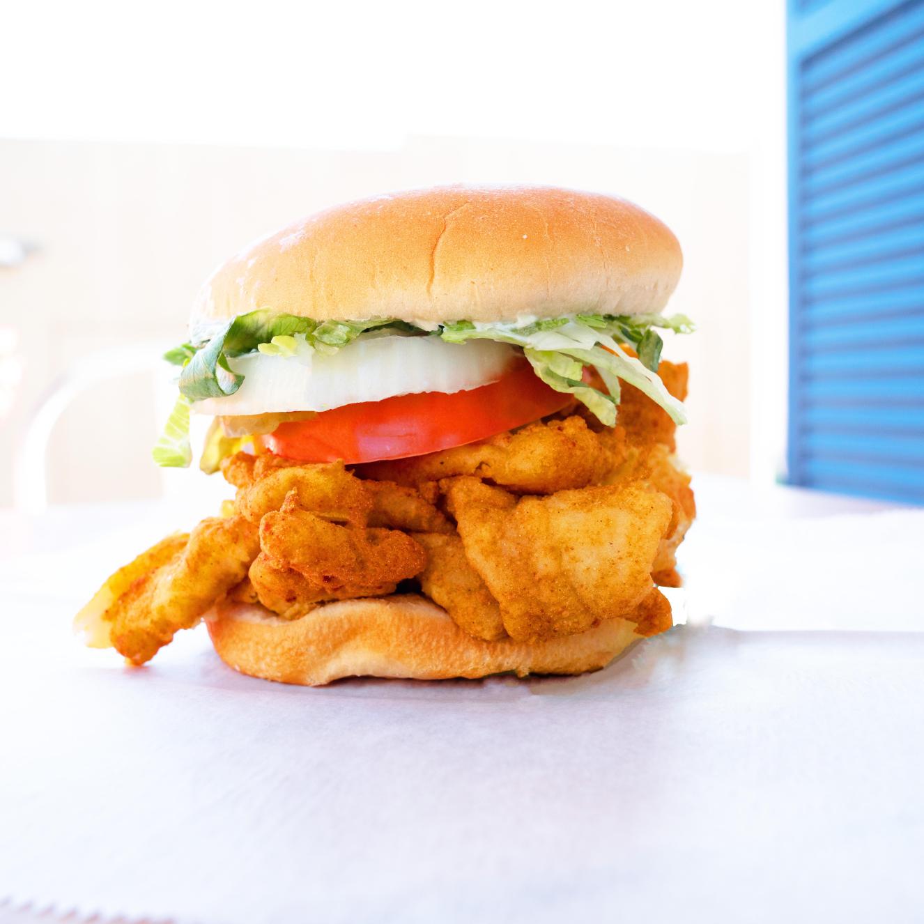 Lobstah On A Roll: Wicked Famous Fish Sandwich Atw, 1 x $17.90
Dive into a culinary adventure with our Wicked Famous Fish Sandwich! Indulge in crispy fried Alaskan Pollock topped with fresh lettuce, tomato, onion, and pickles, all stacked high on a soft, fresh roll. Order now and treat yourself to a mouthwatering delight!