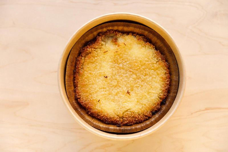 Manousheh: Knefeh, 1 x $8.00
our take on a classic dessert, made of ashta and jibneh