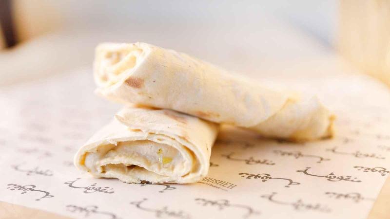 Manousheh: Hummus Manousheh - TP , 1 x $7.00
Chickpea paste spread on our freshly baked flatbread