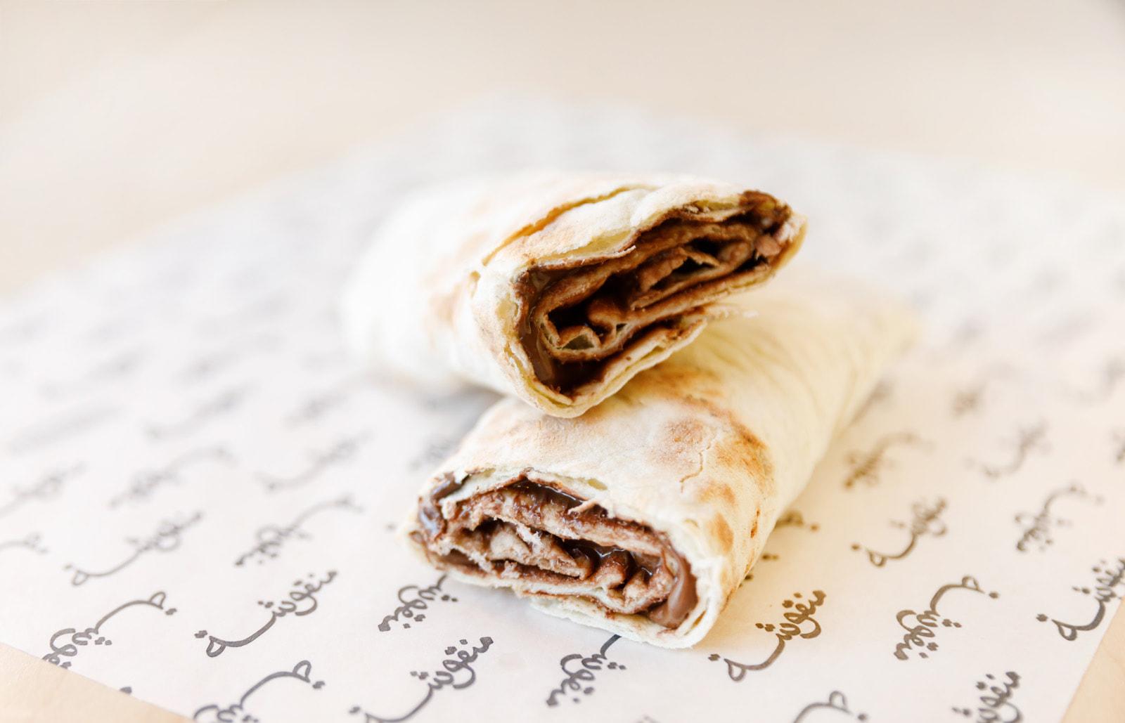 Manousheh: Nutella, 2 x $6.00
hazelnut chocolate spread on our freshly baked flatbread