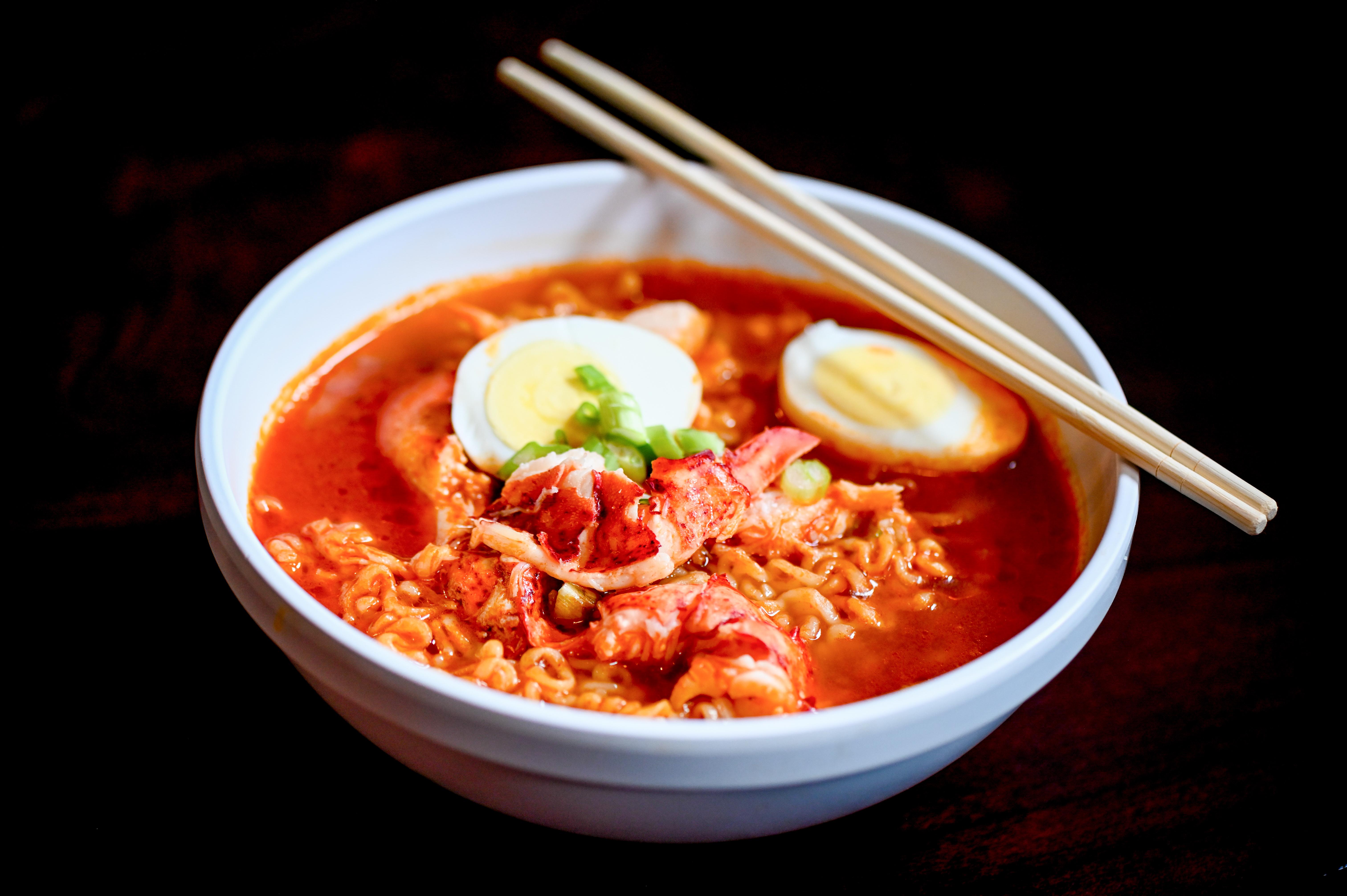 Lobstah On A Roll: Wicked Korean Ramen - Lobstah, 1 x $21.50
Indulge in the ultimate culinary experience with Lobstah Ramen, a unique fusion of spicy Korean-style Ramen with a savory seafood broth, topped with fresh New England Lobstah. Elevate your taste buds to new heights with this mouthwatering dish - order now and savor every bite!