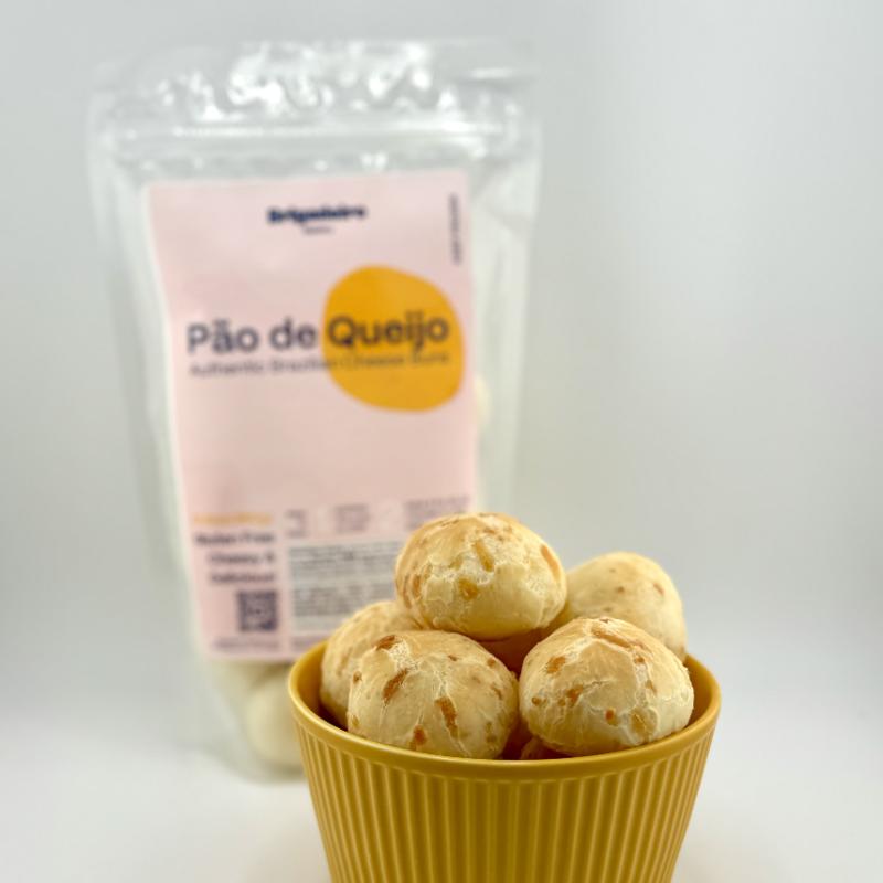 Brigadeiro Bakery: Pao de Queijo (Bake at home / Frozen) , 1 x $22.00
The Authentic Brazilian cheese bun, ready to bake at home. Naturally gluten free.

Ingredients: parmesan, mozzarella, swiss cheese, eggs, milk, salt, tapioca starch and vegetable oil.

Shelf life: 12 months frozen.

Gluten Free
Contains: CHEESE, MILK, EGGS.