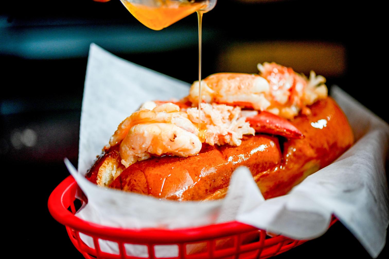Lobstah On A Roll: New Englander Fries, 2 x $39.50
Indulge in the taste of the coast with our New Englander, featuring a generous 6 oz of succulent lobster meat in every bite. A true fan-favorite, this lobster roll is a savory delight that will transport your taste buds to the shores of New England. Treat yourself to the ultimate seafood experience and savor the flavors of the ocean with every mouthwatering bite of our renowned New Englander!