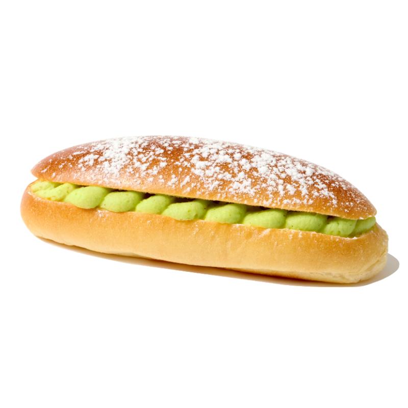 Aux Merveilleux de Fred - West Village: Pistachio milk bread , 1 x $6.49
Small plain brioche with a layer of Nutella spread in the middle.