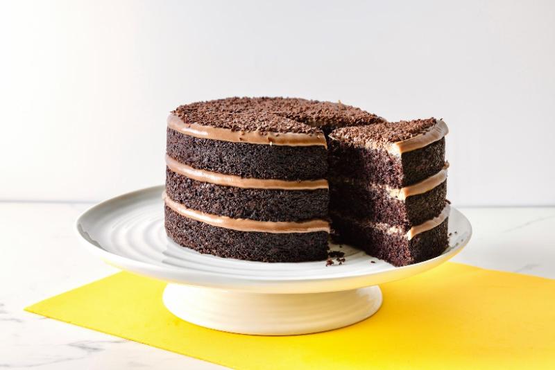 Brigadeiro Bakery: Chocolate Cake with Brigadeiro, 1 x $80.00
Our chocolate brigadeiro cake is also our best seller cake. A super moist chocolate cake with creamy chocolate Brigadeiro filling and top frosting. We added chocolate sprinkles on top.

Shelf Life: Keep the joy going for up to 7 days when refrigerated.

Local delivery via Uber Package - please inform if order delivery contact or if drop off with doorman.

You can always contact us at order@brigadeirobakery.com