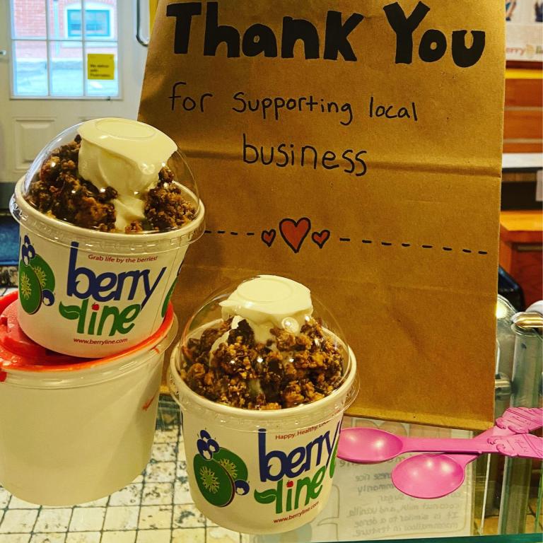 BerryLine: Medium +Multi, 1 x $8.13
Choose one of our award winning frozen yogurt or ice cream flavors! Add toppings and BAM you have one amazing treat!