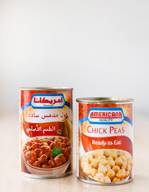 Manousheh: Foul/Chickpeas Can, 2 x $5.00
