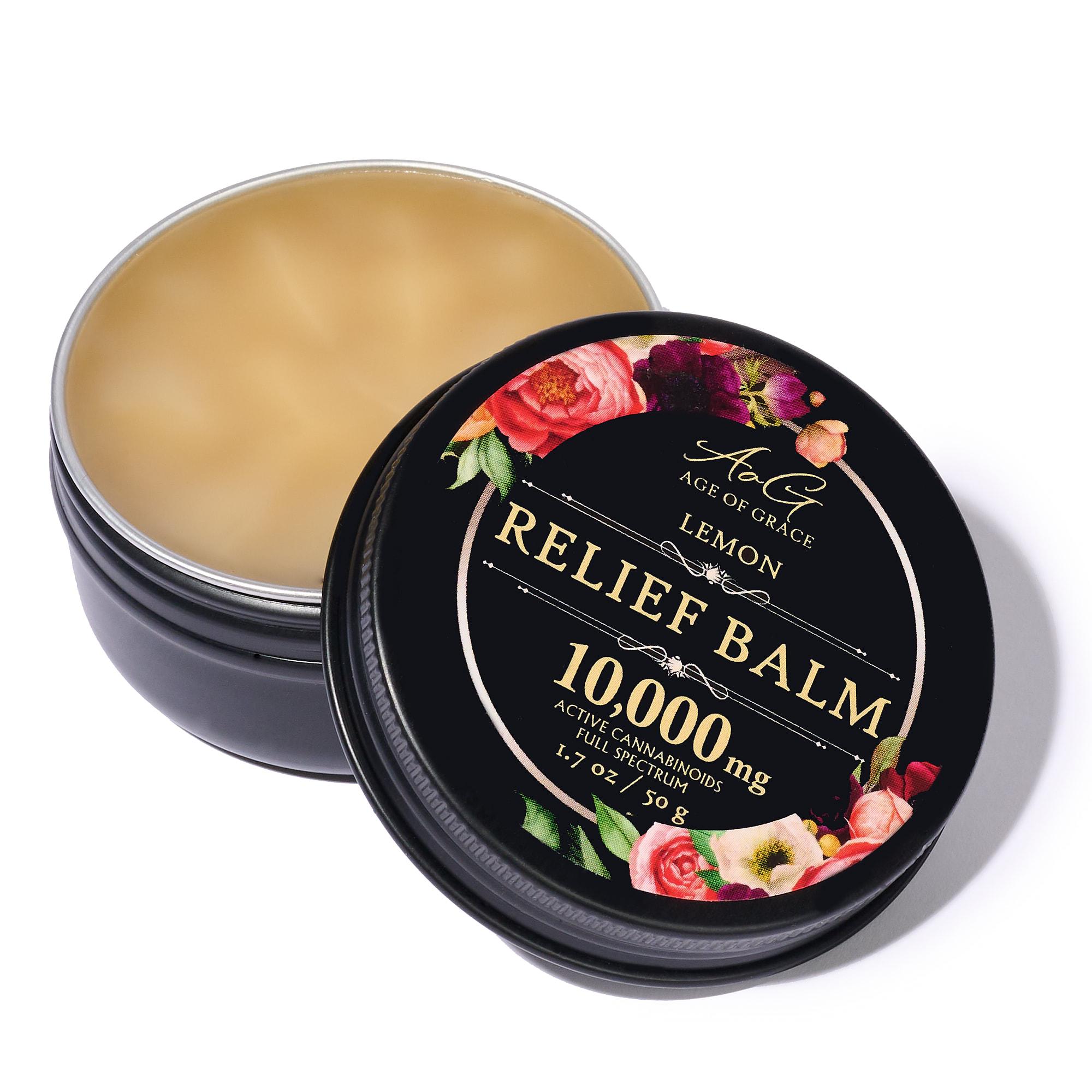Age of Grace: 10,000 mg CBD Balm (20% Concentration), Lemon, 1 x $125.00
Looking for powerful topical relief from chronic pain, muscle aches, or inflammation?
Our High-Potency 10,000 mg CBD Balm is formulated to deliver maximum strength, fast-absorbing relief exactly where you need it. Infused with full-spectrum CBD and soothing botanicals like Lemon Oil, this balm works synergistically to ease discomfort and support recovery.

🌿 Benefits:
Targets sore muscles, joint pain, inflammation & arthritis
Extra-strength 10,000 mg CBD concentration
Non-GMO, cruelty-free, and made in small batches in the USA
Easy-to-apply balm – no mess, no residue
Fast absorption and long-lasting effects

Ideal for athletes, active individuals, and anyone seeking a natural solution to muscle and joint discomfort.

Ingredients:
Organic MCT Oil
Organic Beeswax
Full Spectrum CBD, <0.3% THC, 3rd Party Tested and Certified
Organic Lemon Essential Oil

Note:
Subscriptions are scheduled for the first of the month regardless of when the first order is placed.