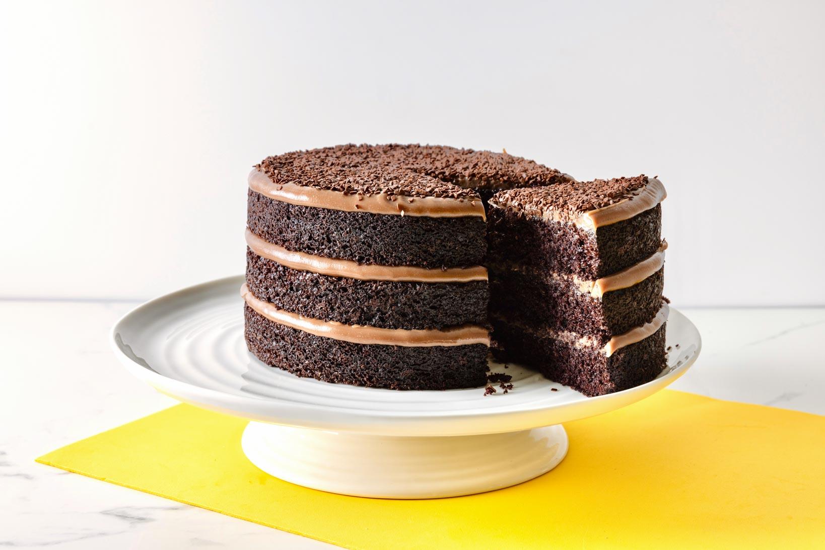 Brigadeiro Bakery: Chocolate Cake with Brigadeiro , 1 x $80.00
Our chocolate brigadeiro cake is also our best seller cake. A super moist chocolate cake with creamy chocolate Brigadeiro filling and top frosting. We added chocolate sprinkles on top.

Shelf Life: Keep the joy going for up to 7 days when refrigerated.

Local delivery via Uber Package - please inform if order delivery contact or if drop off with doorman.

You can always contact us at order@brigadeirobakery.com