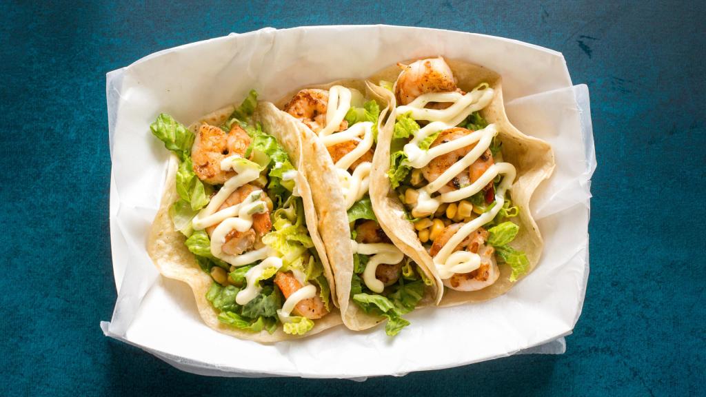 Lobstah On A Roll: Shrimp Tacos, 1 x $17.90
Indulge in the ultimate taco experience with our mouthwatering shrimp tacos! Packed with fresh ingredients, bursting with delicious flavors, and topped with a tantalizing combination of roast corn, mango salsa, and cilantro aioli, these tacos are a must-try for any taco lover. Order now and treat your taste buds to a fiesta of flavors!