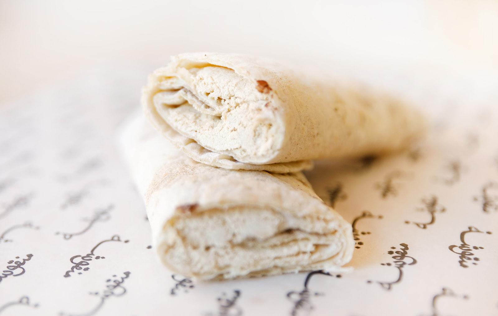 Manousheh: Halawa, 3 x $6.00
sweet sesame crumble spread on our freshly baked flatbread