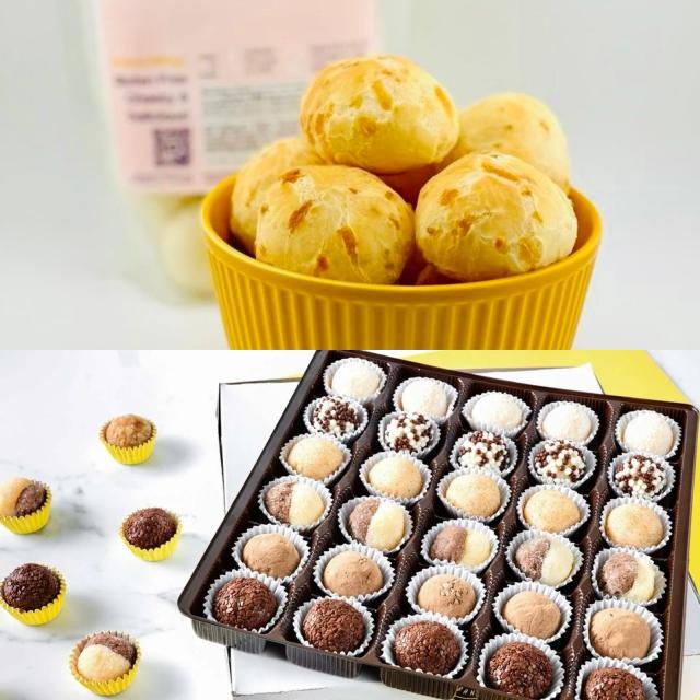 Brigadeiro Bakery: Party Combo! Flavors: choco / pacoca / two lovers , 1 x $90.00
30 Brigadeiros +
2 bags of FROZEN Mini Cheese Bread (Pao de Queijo) +
1 cup of Requeijao 180gr