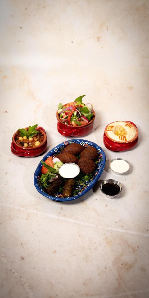SALMA EAST VILLAGE: Mixed Appetizer Platter, 1 x $31.50
Beef. Gluten. Hummus, kebbeh, fattouch, warak enab, falafel, msakaa