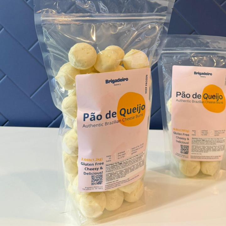 Brigadeiro Bakery: *Pão de Queijo Bake at Home - Party pack, 60 buns (42.6oz), 2 x $30.00
Craving a warm, cheesy, and perfectly baked snack? Brigadeiro Bakery’s Frozen Pão de Queijo brings the authentic taste of Brazil right to your kitchenWith 60 delicious gluten-free cheese buns, this pack is perfect for larger gatherings. Made with our famous recipe, these cheese buns are easy to bake and offer a crispy exterior and soft, cheesy center.
Key Features:
Authentic Brazilian recipe: Made with traditional ingredients and techniques.
Gluten-free: Enjoy the flavor without compromise.
Easy to bake: From your freezer to your oven in 25 minutes.
Perfectly cheesy: A rich, savory snack that’s perfect for any occasion.
Party pack: Includes 60 buns, perfect for gatherings and celebrations.
Serve up a taste of Brazil at your next party with Brigadeiro Bakery’s Pão de Queijo!