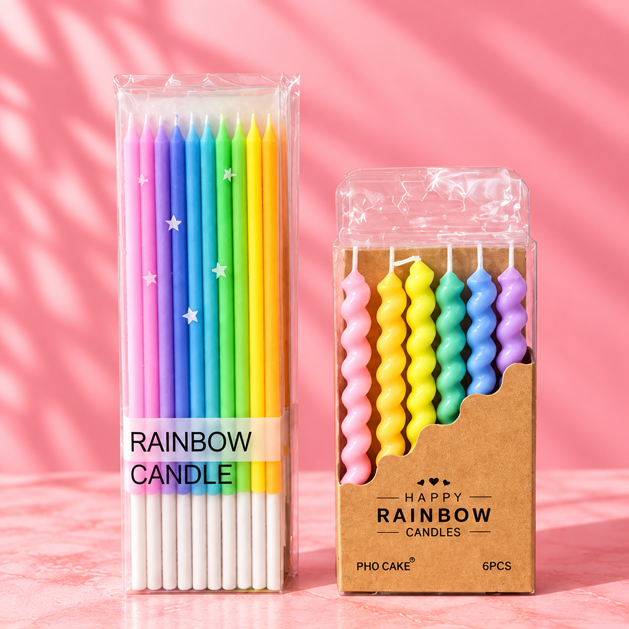 Brigadeiro Bakery: Rainbow Candle, 2 x $5.50
Our Rainbow Candle Box features 10 festive cake candles in vibrant rainbow colors, each measuring 4 inches tall — the perfect size to stand out on any cake. Ideal for birthdays or any joyful celebration, these candles instantly add a fun and cheerful touch to your dessert centerpiece.