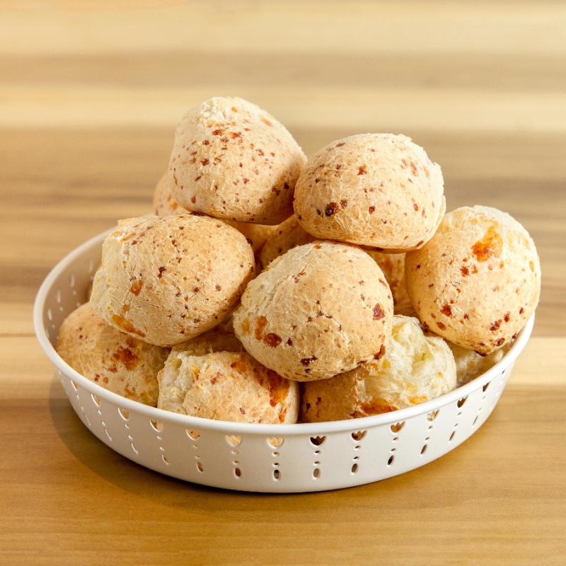 Brigadeiro Bakery: Pão de Queijo - freshly baked Brazilian cheese rolls , 1 x $24.99
Baked fresh every hour at Brigadeiro Bakery, our traditional Pão de Queijo is naturally gluten-free and made using authentic Brazilian ingredients. Each roll weighs 80g and has the perfect balance of a crispy golden exterior and a soft, cheesy center.

Available individually, by the half dozen, or by the dozen—perfect whether you're grabbing a quick snack or sharing with friends and family.

Ingredients: Parmesan, Mozzarella, Eggs, Milk, Salt, Tapioca Starch and Vegetable Oil.