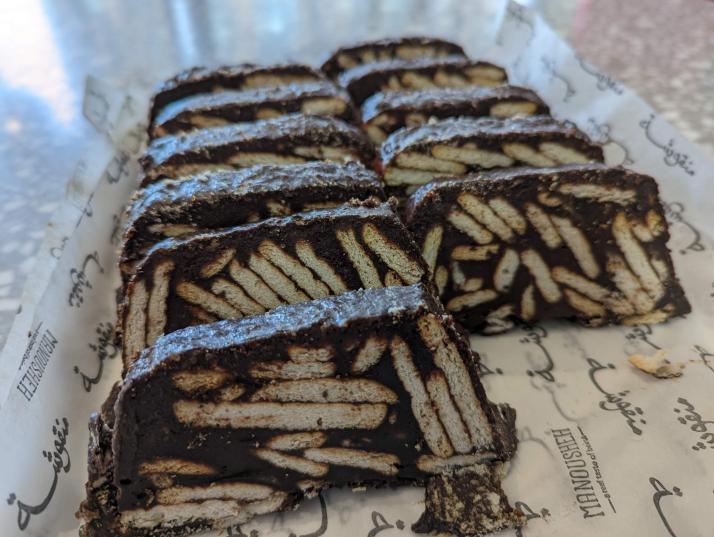 Manousheh: Lazy Cake, 2 x $3.00
chocolate biscuit cake