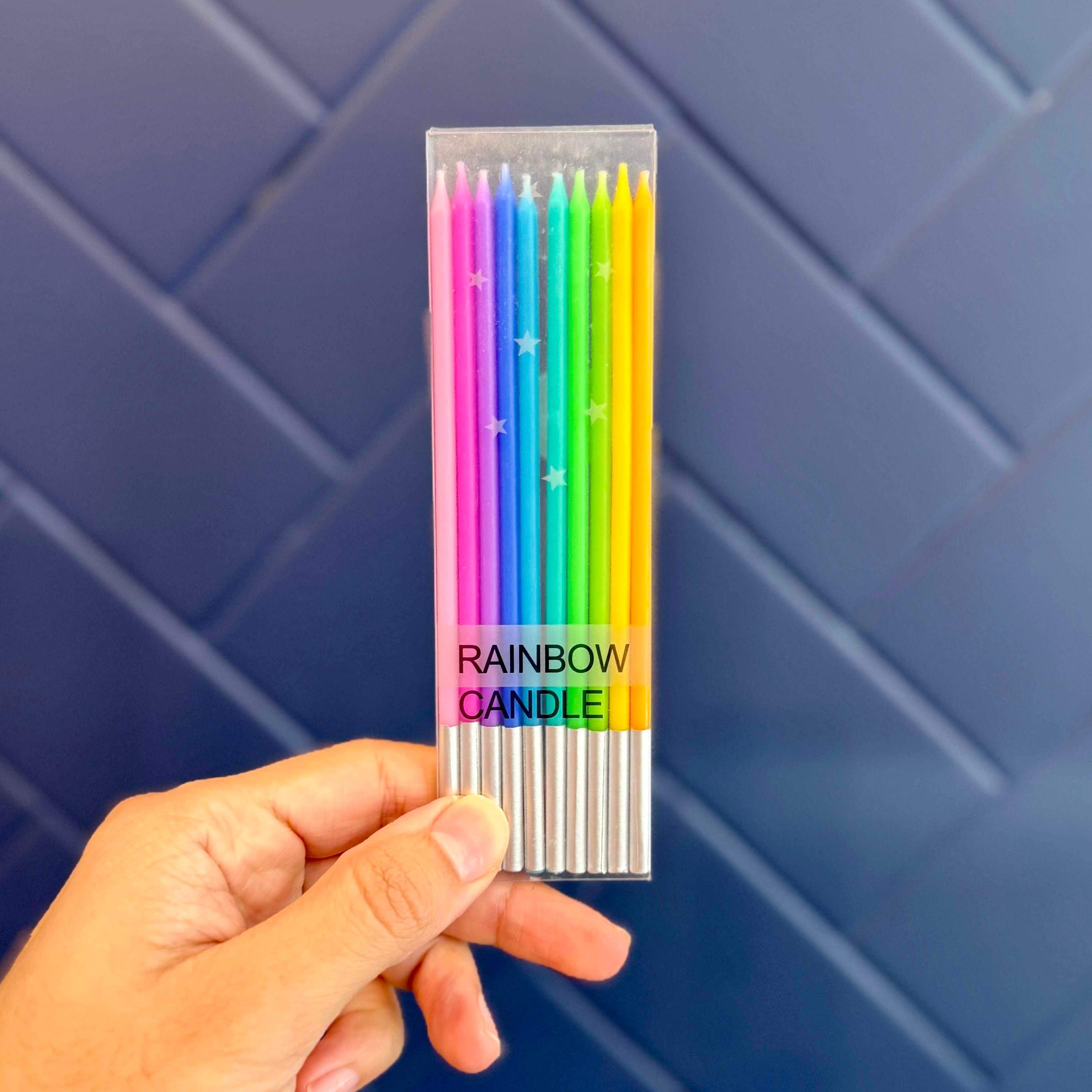 Brigadeiro Bakery: Rainbow Candle, 1 x $5.50
Our Rainbow Candle Box features 10 festive cake candles in vibrant rainbow colors, each measuring 4 inches tall — the perfect size to stand out on any cake. Ideal for birthdays or any joyful celebration, these candles instantly add a fun and cheerful touch to your dessert centerpiece.