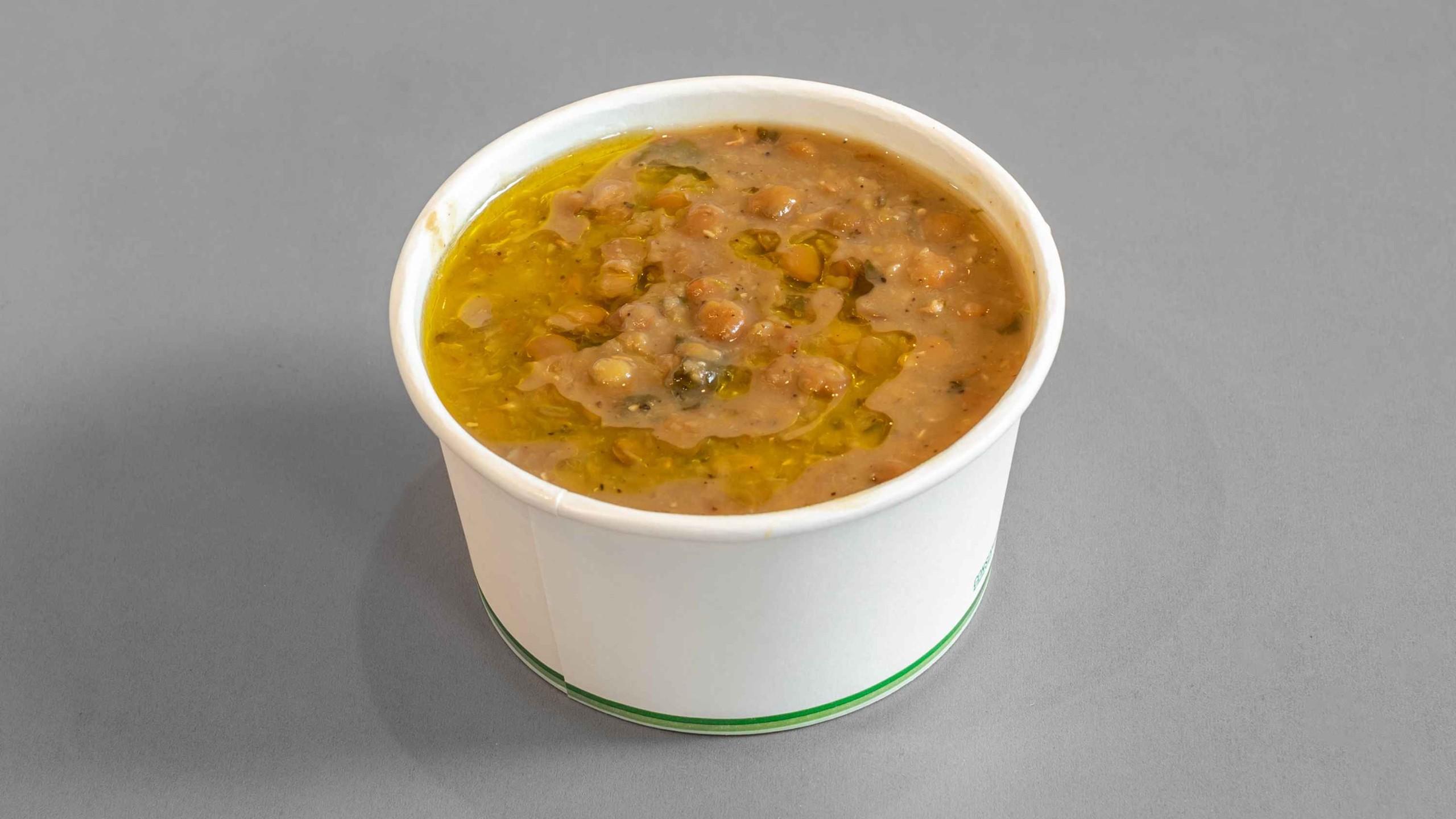 Manousheh: Adas Bi Hamod (Lentil+Chard) - TP , 1 x $6.00
Lentil, Swiss chard, potato, garlic, onion, cilantro, and lemon juice (vegan)