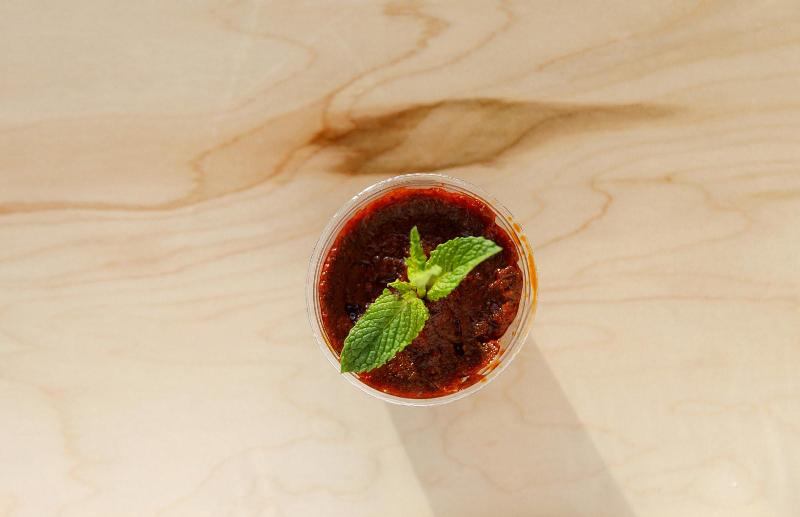 Manousheh: Side Hot sauce, 1 x $2.00