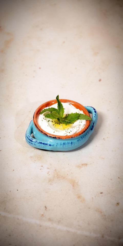 SALMA EAST VILLAGE: Labneh Bel Toum, 1 x $10.50
Lactose. Tangy, thick, and creamy, yogurt cheese mixed with garlic