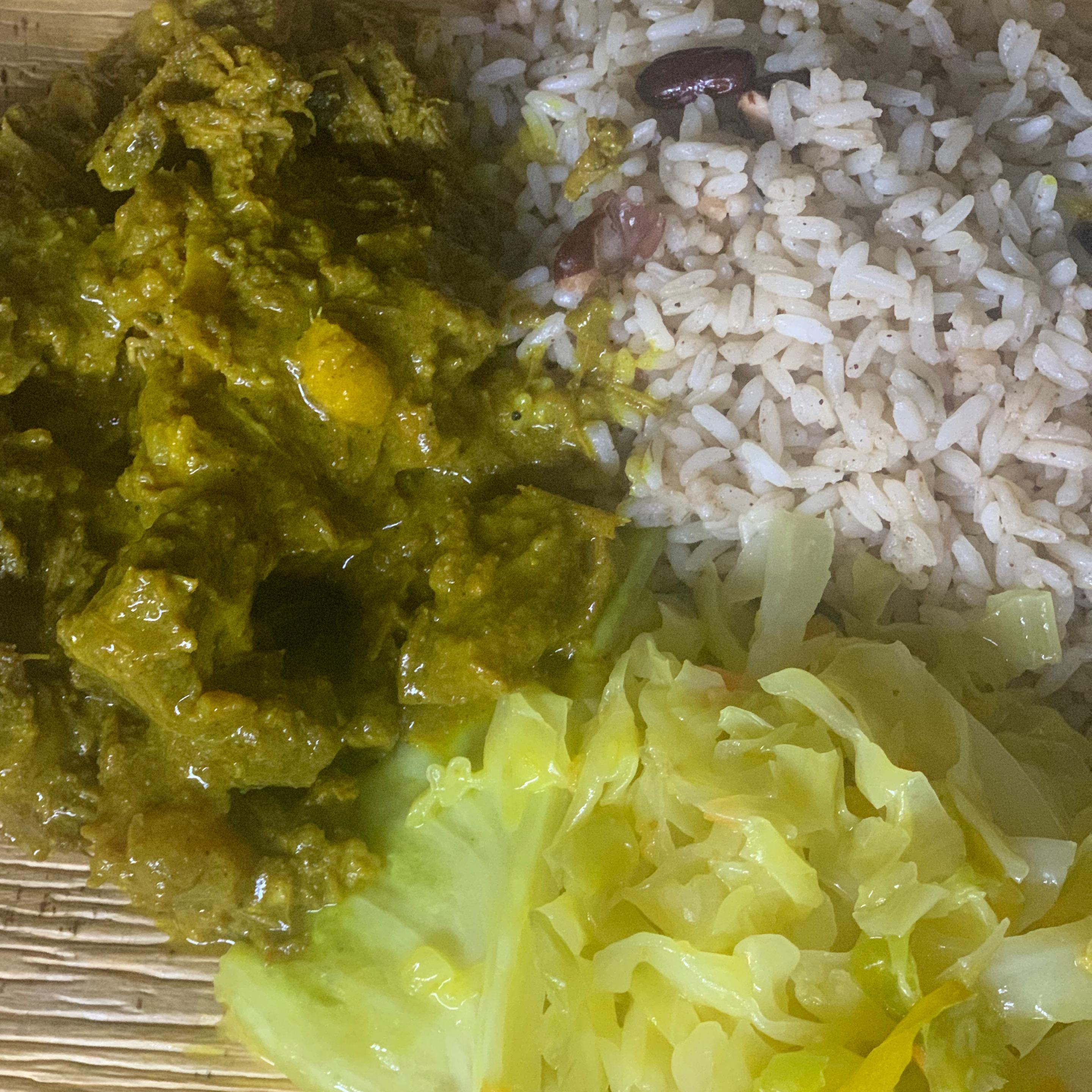 J&J Jerk Cuizine: Curry Goat Meal, 1 x $20.00