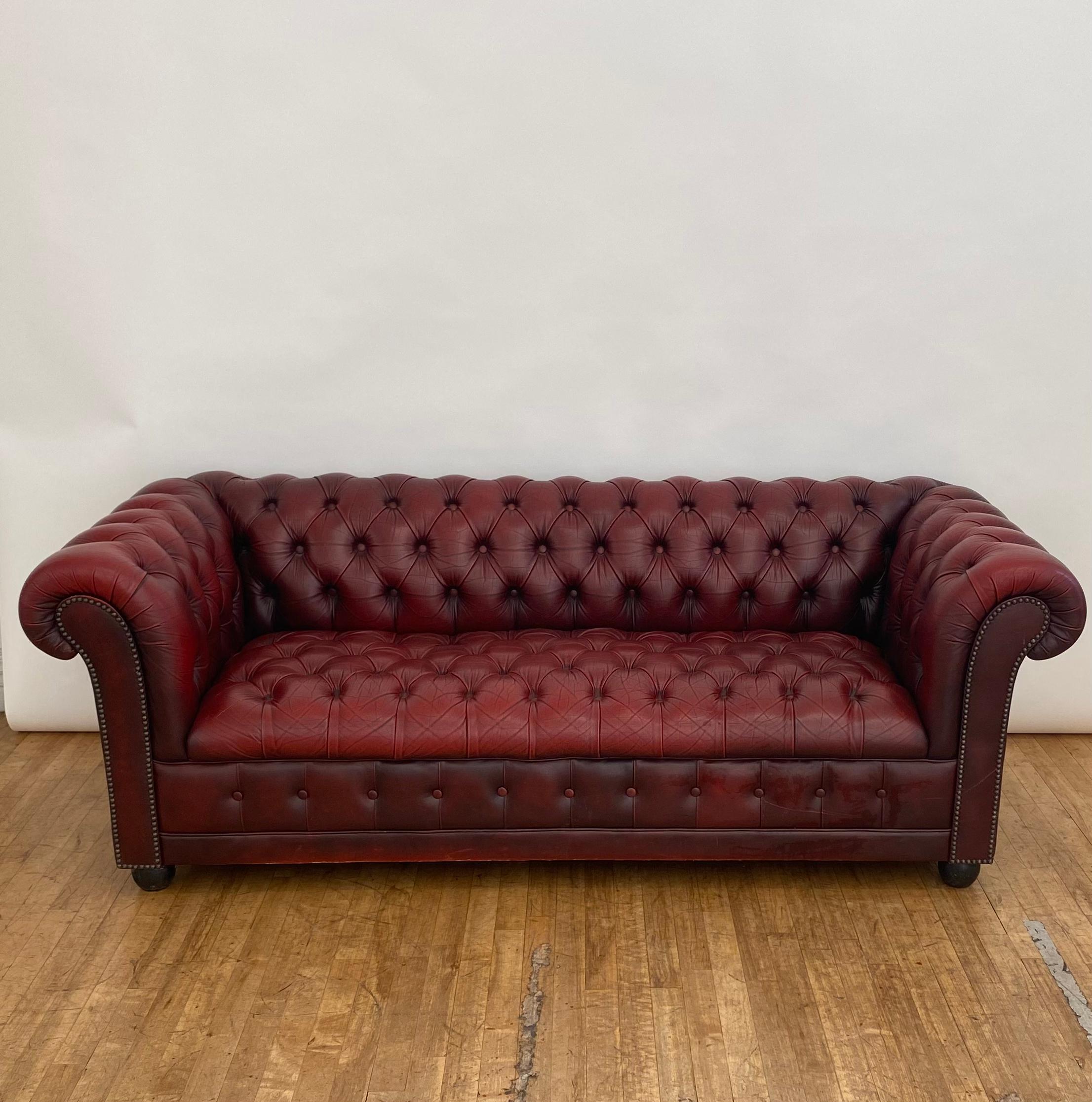 Space-4-Shoots: Prop: Tufted Leather Couch, 1 x $15.00