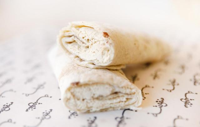 Manousheh: Halawa, 2 x $6.00
sweet sesame crumble spread on our freshly baked flatbread