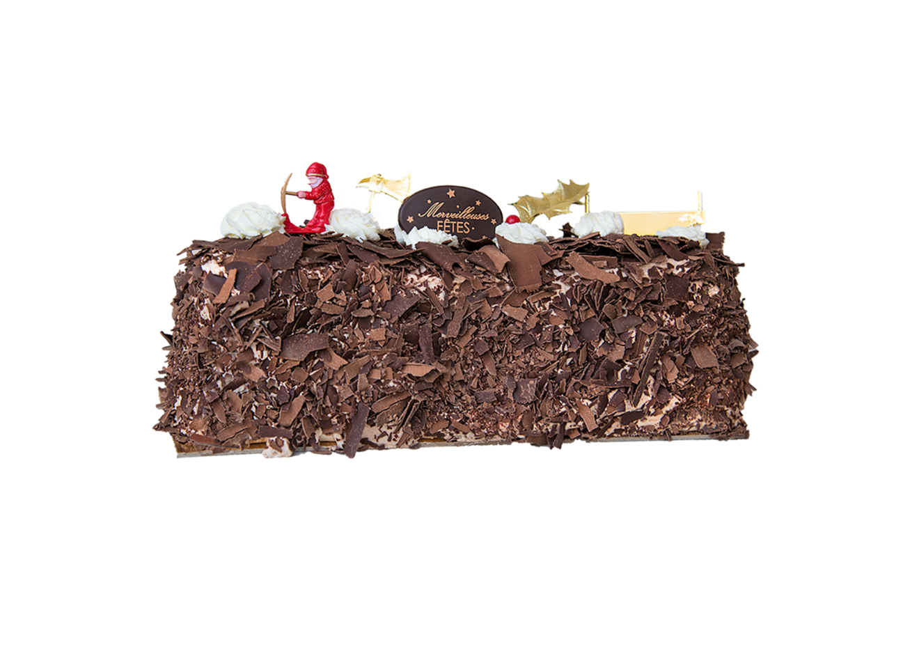 Aux Merveilleux de Fred - West Village: Merveilleux Yule Log, 1 x $34.30
Our signature pastry in a Yule log version, cake size for several people.
Made of a base of meringue, mounted with dark chocolate flavored whipped cream and coated with dark chocolate flakes.