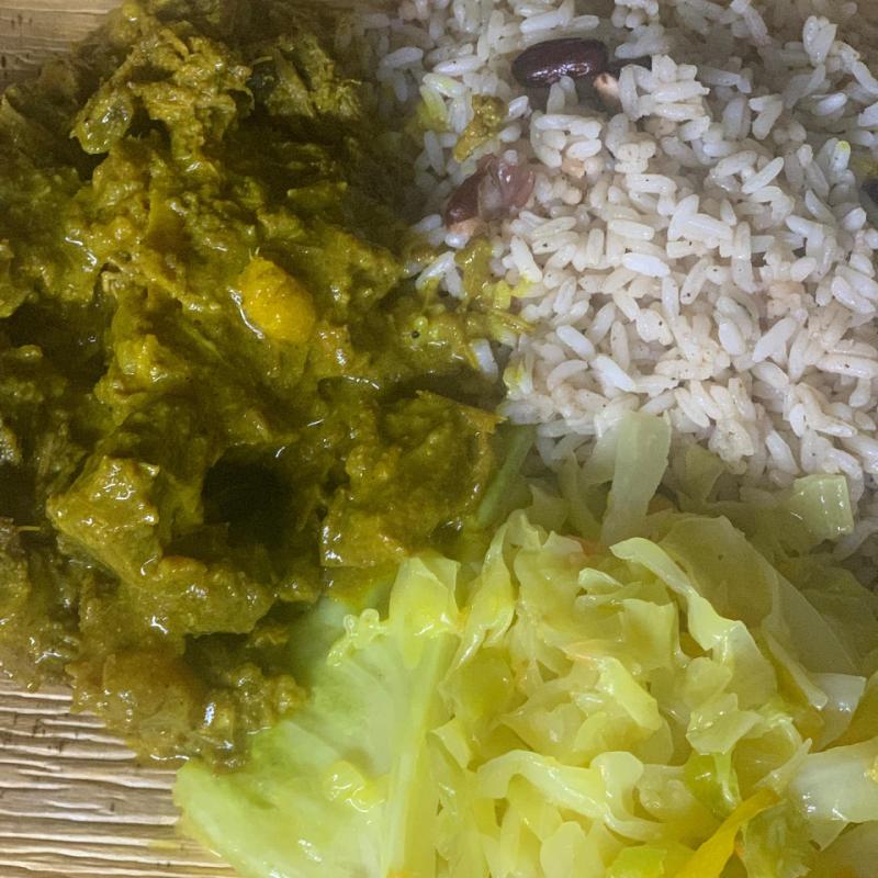 J&J Jerk Cuizine: Curry Goat Meal, 1 x $20.00
