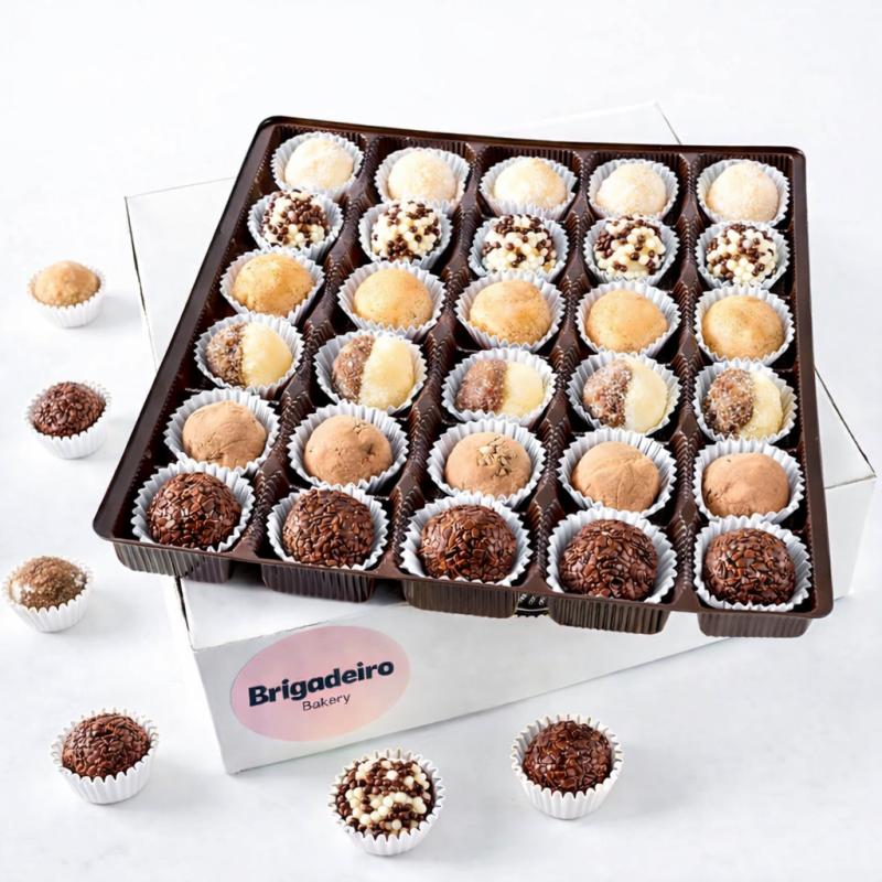 Brigadeiro Bakery: Brigadeiros , 1 x $65.00
Brazil's iconic treat: the most indulgent soft truffles. Choose from a variety of flavors and box sizes.