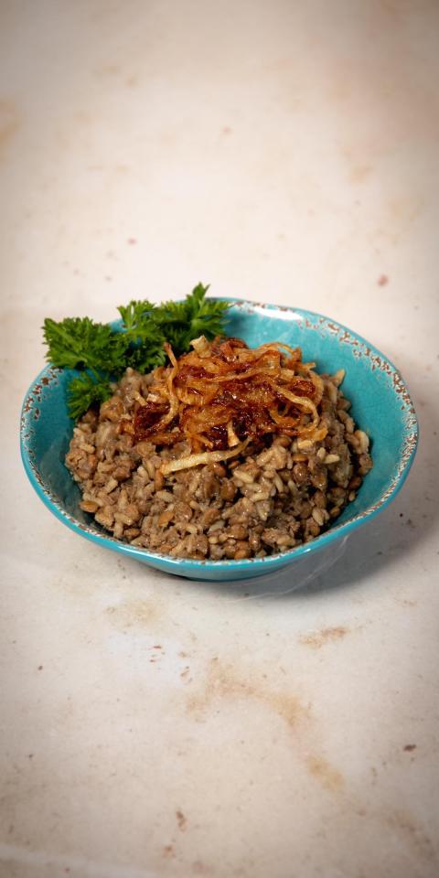 SALMA EAST VILLAGE: Mjaddara, 1 x $10.50
A mixture of lentils and white rice